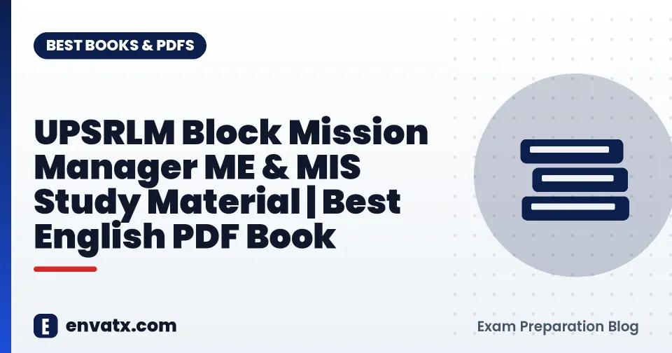 UPSRLM Block Mission Manager ME & MIS Study Material | Best English PDF Book