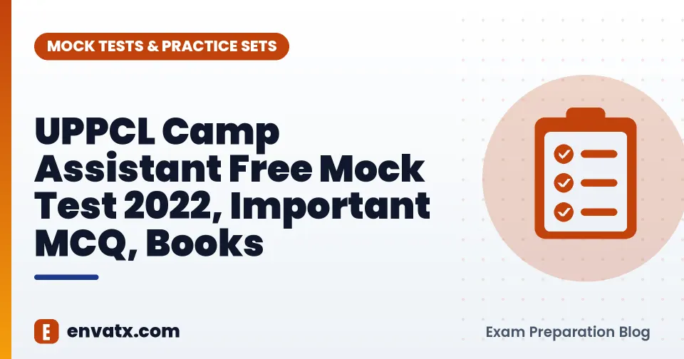 UPPCL Camp Assistant Free Mock Test 2022, Important MCQ, Books