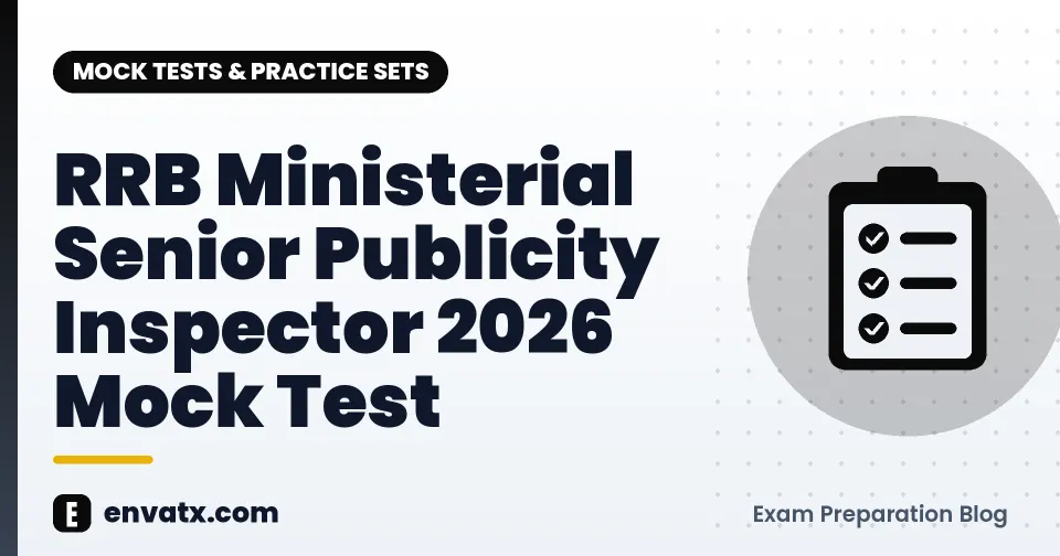 RRB Ministerial Senior Publicity Inspector 2026 Mock Test