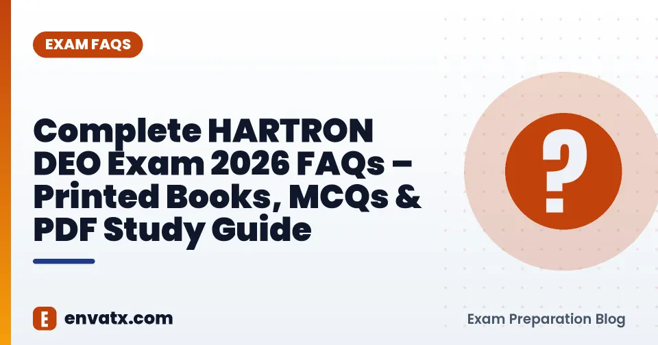 Complete HARTRON DEO Exam 2026 FAQs – Printed Books, MCQs & PDF Study Guide,