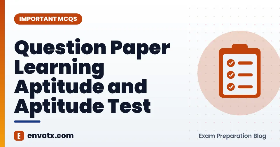 Question Paper Learning Aptitude and Aptitude Test