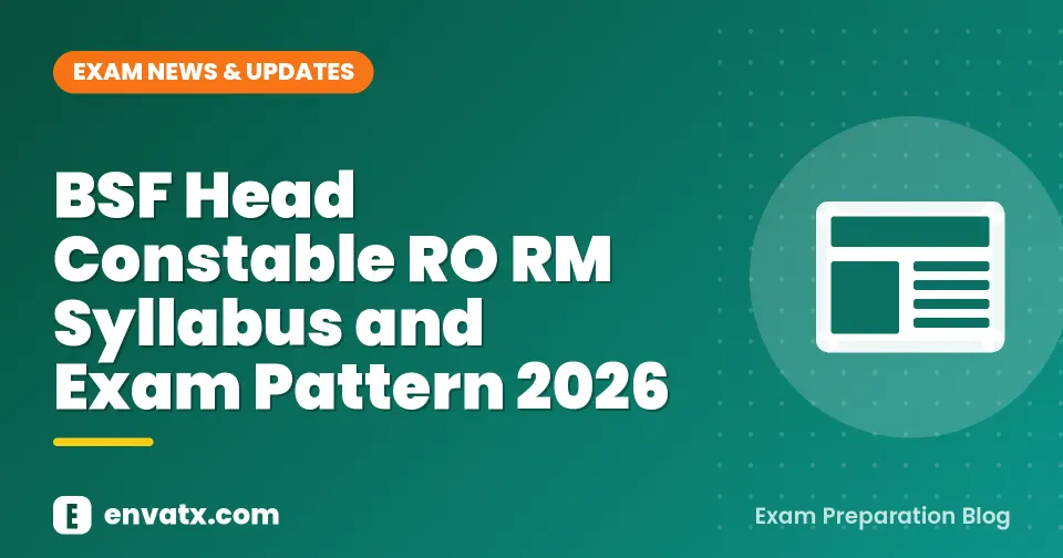 BSF Head Constable RO RM Syllabus and Exam Pattern 2026
