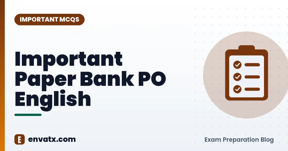 Important Paper Bank PO English