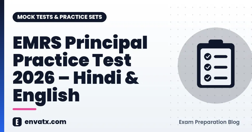 EMRS Principal Practice Test 2026 โ Hindi & English