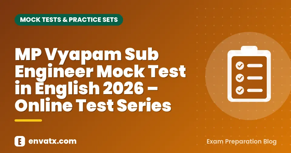 MP Vyapam Sub Engineer Mock Test in English 2026 โ Online Test Series