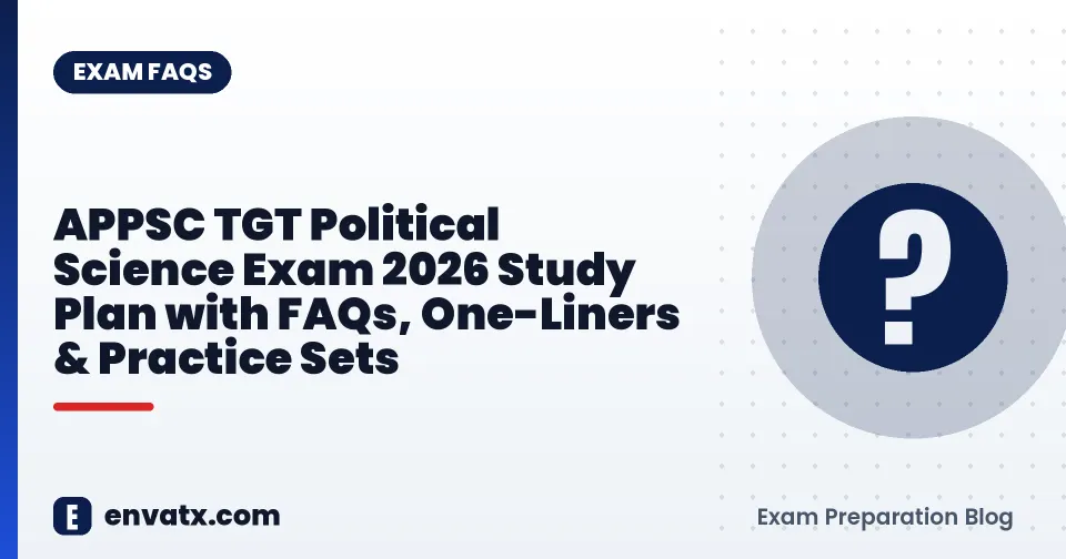 APPSC TGT Political Science Exam 2026 Study Plan with FAQs, One-Liners & Practice Sets
