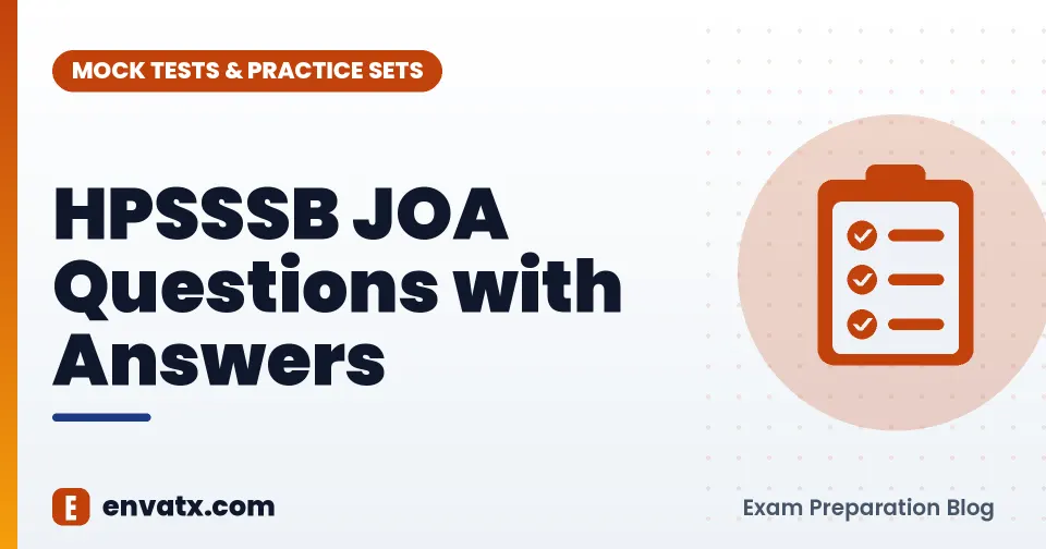HPSSSB JOA Questions with Answers