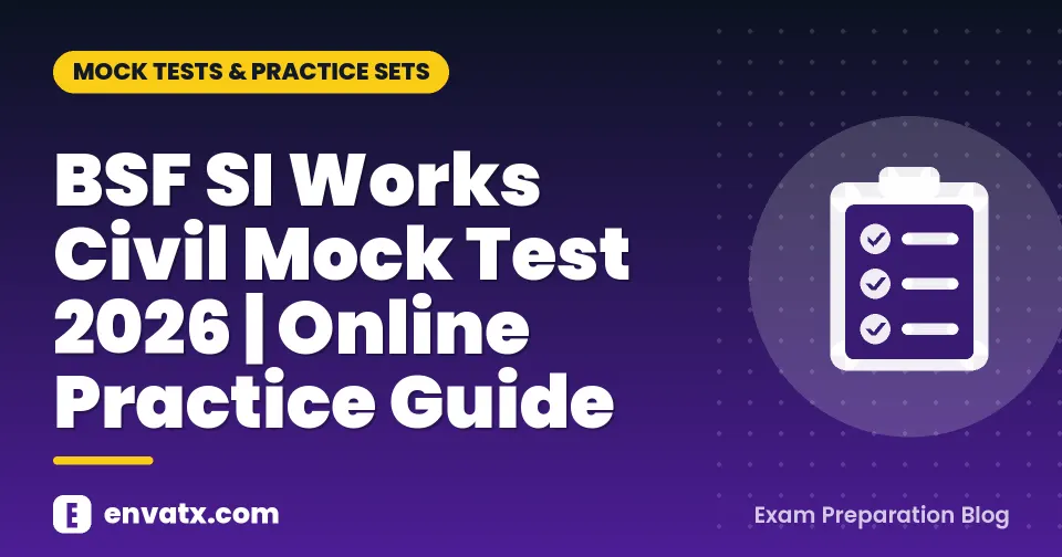 BSF SI Works Civil Mock Test 2026 | Online Practice Guide