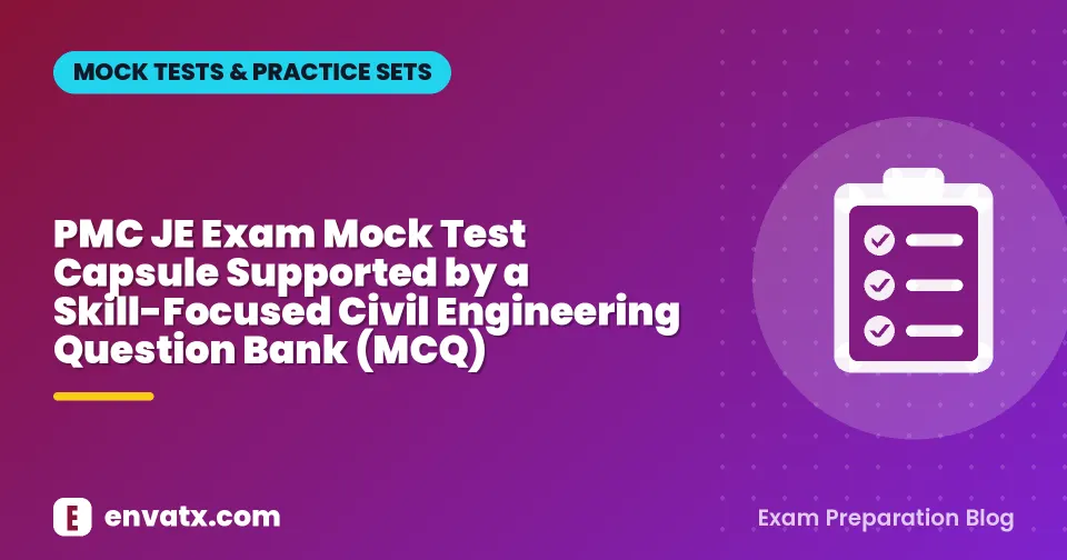 PMC JE Exam Mock Test Capsule Supported by a Skill-Focused Civil Engineering Question Bank (MCQ)