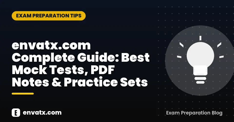 envatx.com Complete Guide: Best Mock Tests, PDF Notes & Practice Sets