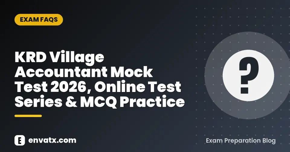 KRD Village Accountant Mock Test 2026, Online Test Series & MCQ Practice