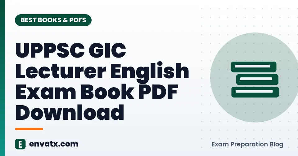 UPPSC GIC Lecturer English Exam Book PDF Download