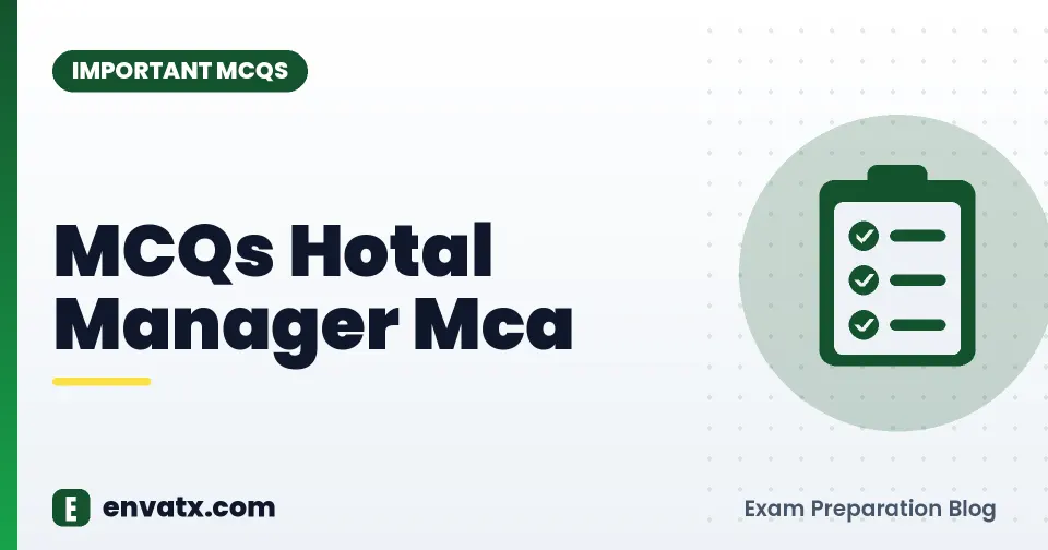 MCQs Hotal Manager Mca