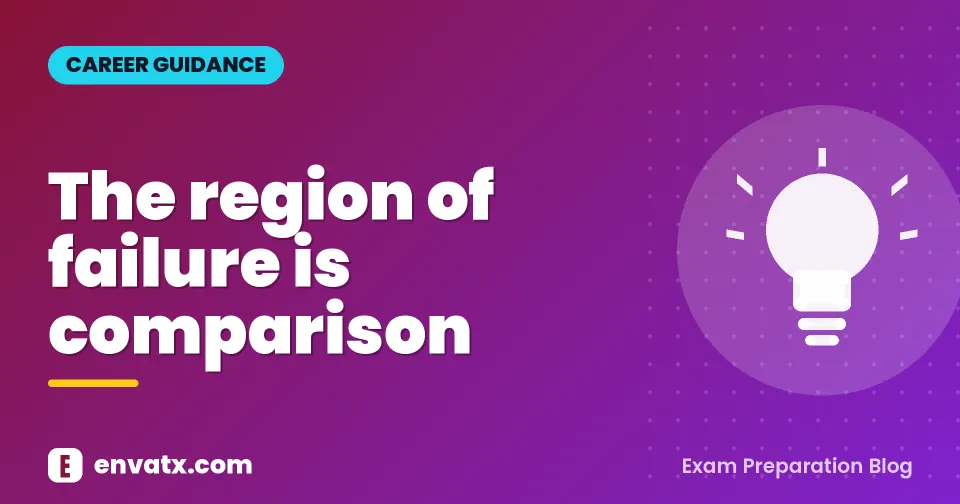 The region of failure is comparison