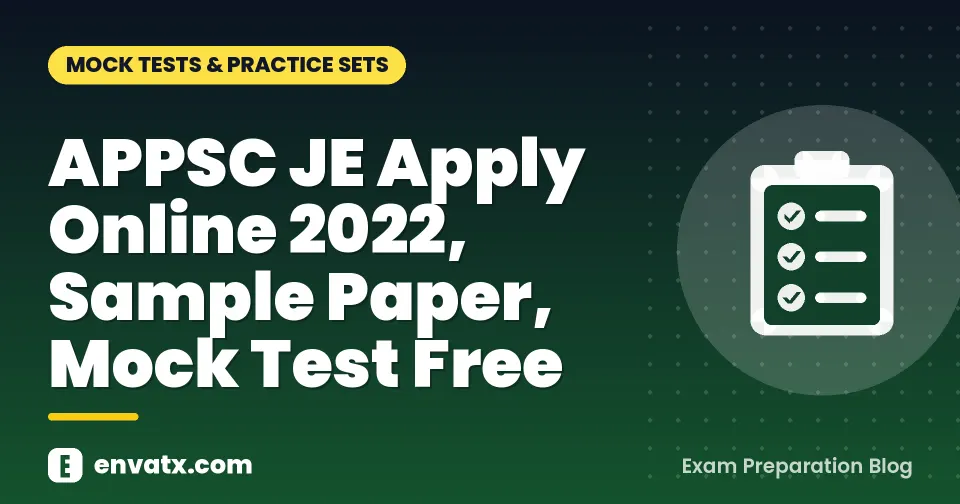 APPSC JE Apply Online 2022, Sample Paper, Mock Test Free