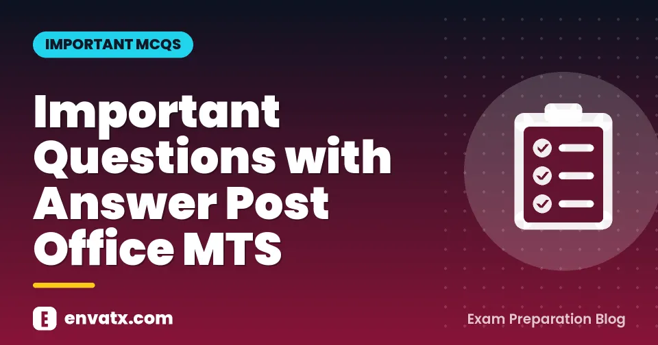 Important Questions with Answer Post Office MTS