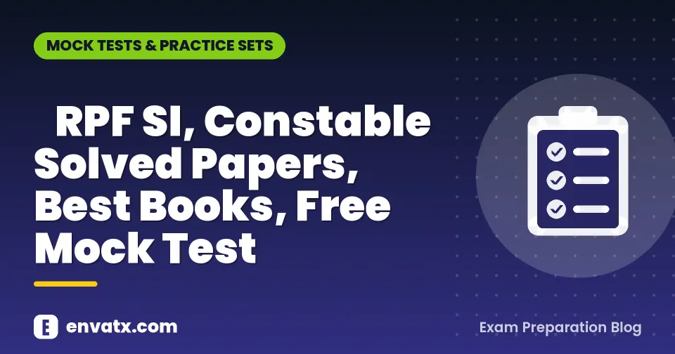 RPF SI, Constable Solved Papers, Best Books, Free Mock Test