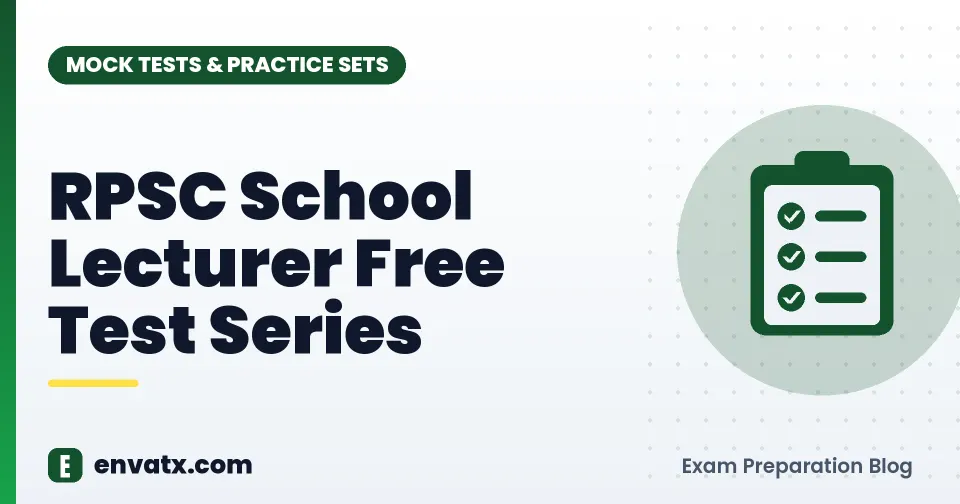 RPSC School Lecturer Free Test Series