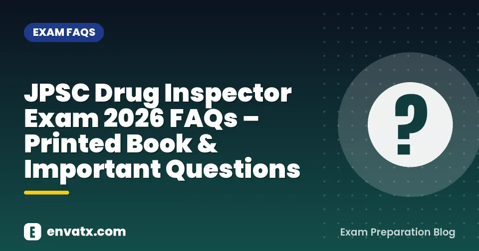 JPSC Drug Inspector Exam 2026 FAQs – Printed Book & Important Questions
