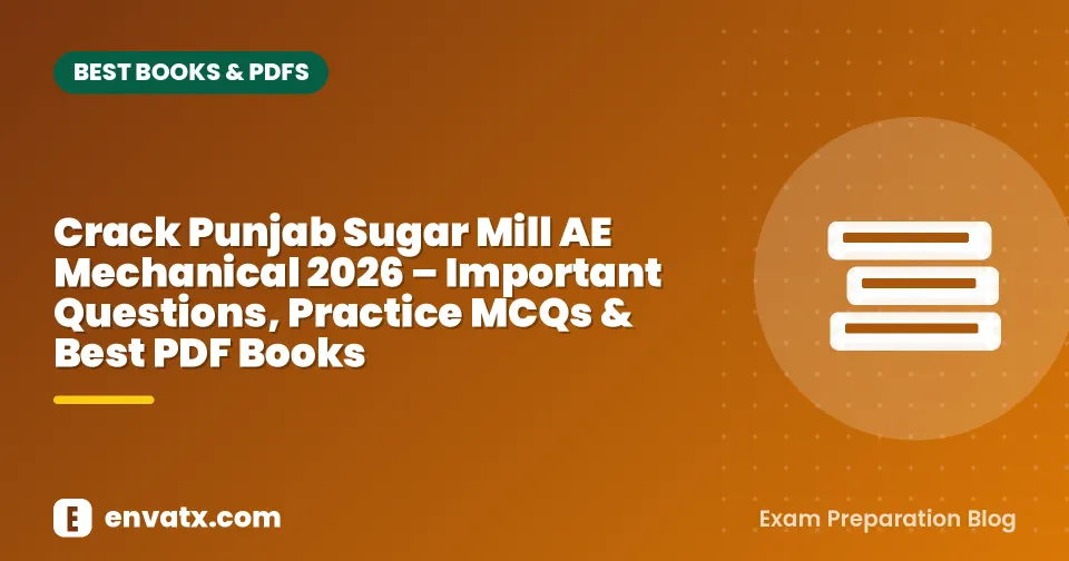 Crack Punjab Sugar Mill AE Mechanical 2026 – Important Questions, Practice MCQs & Best PDF Books