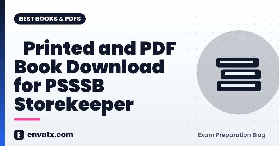 Printed and PDF Book Download for PSSSB Storekeeper