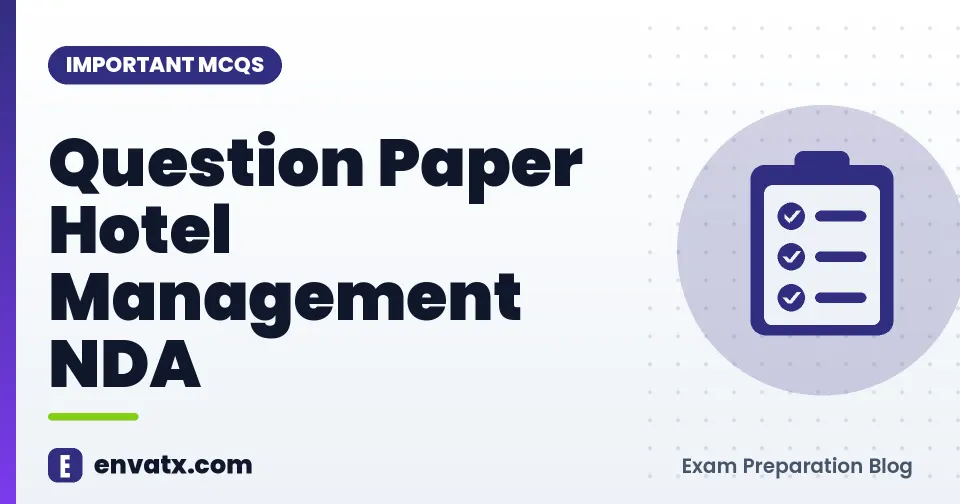 Question Paper Hotel Management NDA