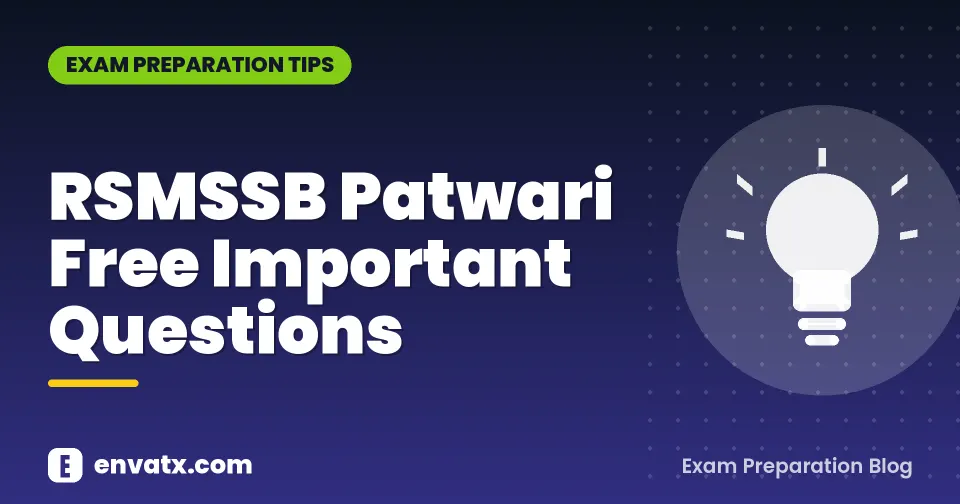 RSMSSB Patwari Free Important Questions