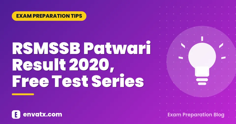 RSMSSB Patwari Result 2020, Free Test Series