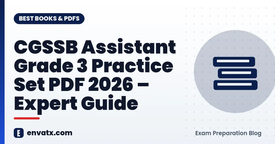 CGSSB Assistant Grade 3 Practice Set PDF 2026 – Expert Guide