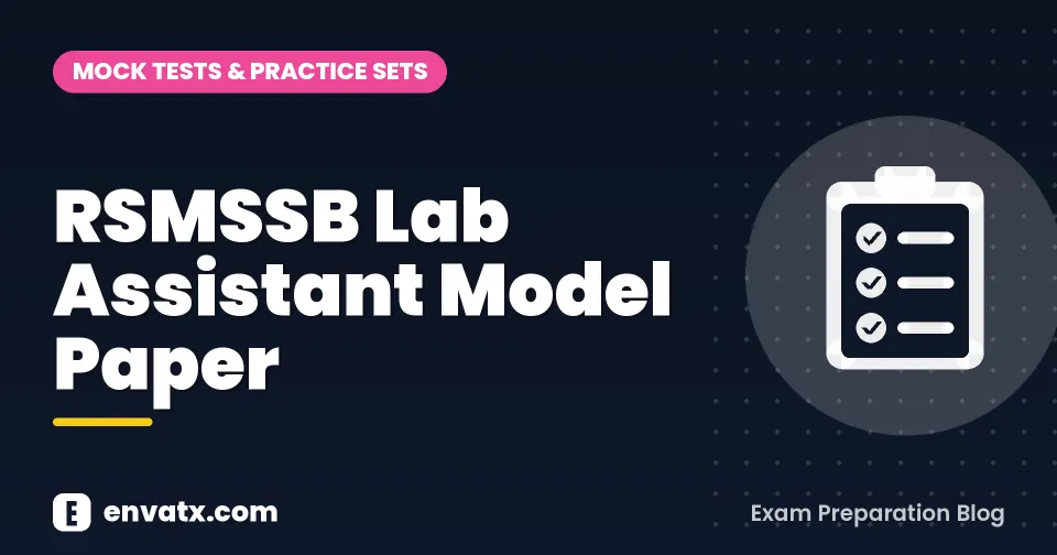 RSMSSB Lab Assistant Model Paper