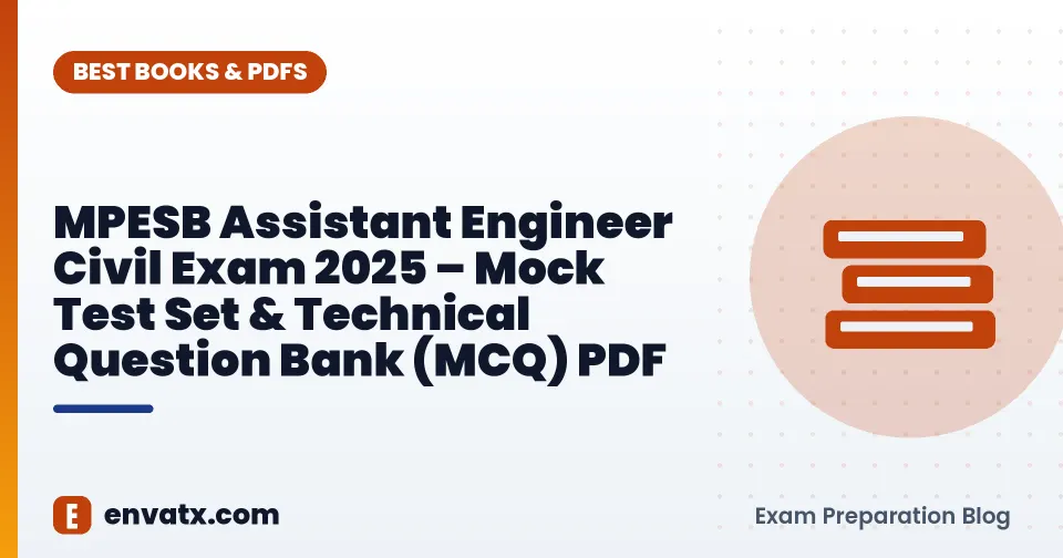 MPESB Assistant Engineer Civil Exam 2025 – Mock Test Set & Technical Question Bank (MCQ) PDF