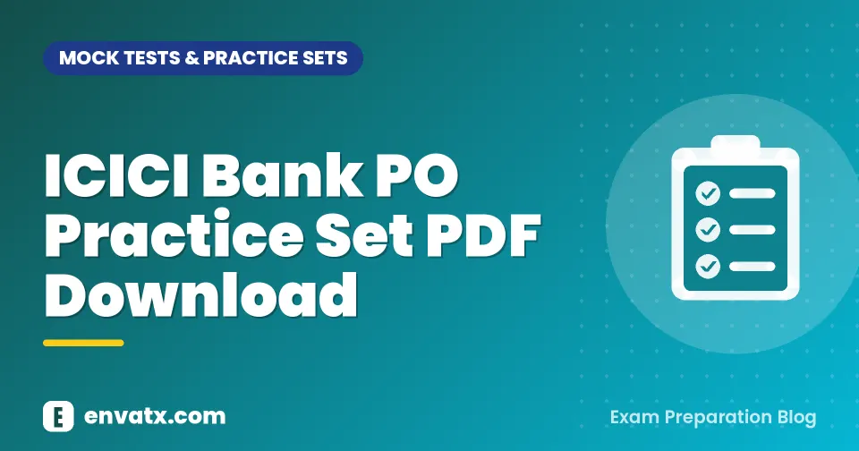 ICICI Bank PO Practice Set PDF Download
