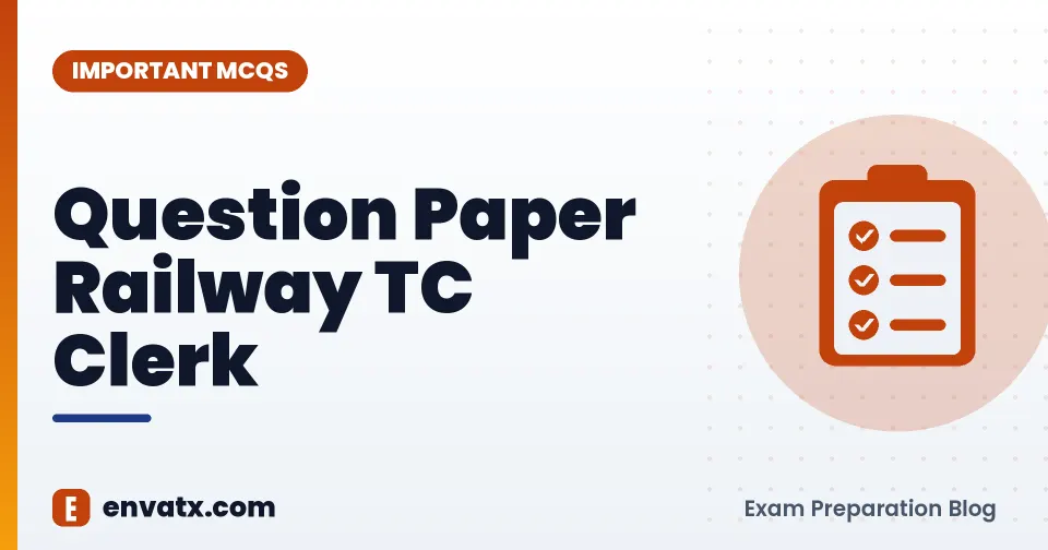 Question Paper Railway TC Clerk