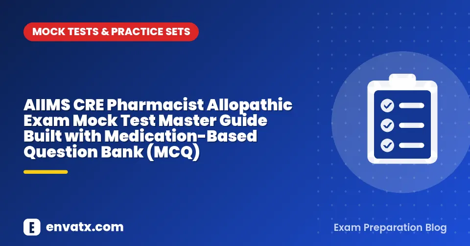 AIIMS CRE Pharmacist Allopathic Exam Mock Test Master Guide Built with Medication-Based Question Bank (MCQ)