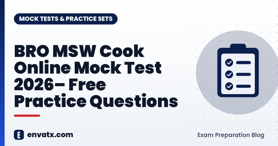 BRO MSW Cook Online Mock Test 2026– Free Practice Questions