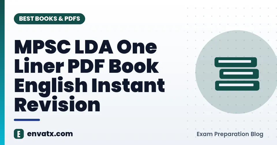 MPSC LDA One Liner PDF Book English Instant Revision