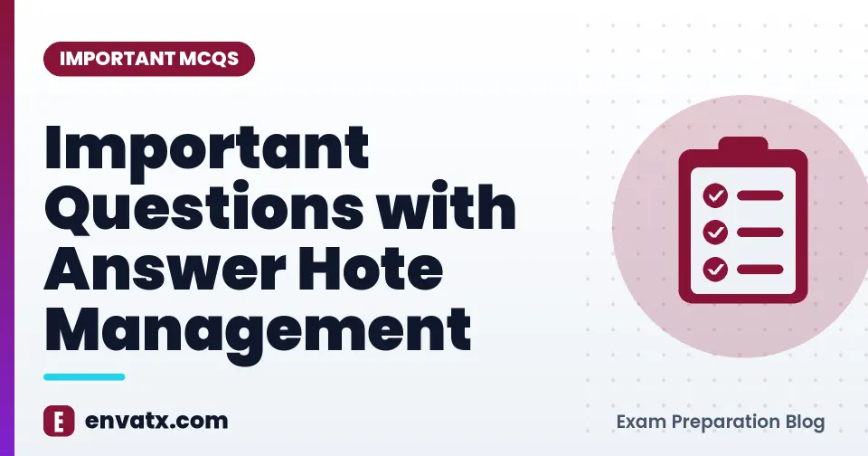 Important Questions with Answer Hote Management