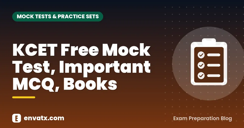 KCET Free Mock Test, Important MCQ, Books