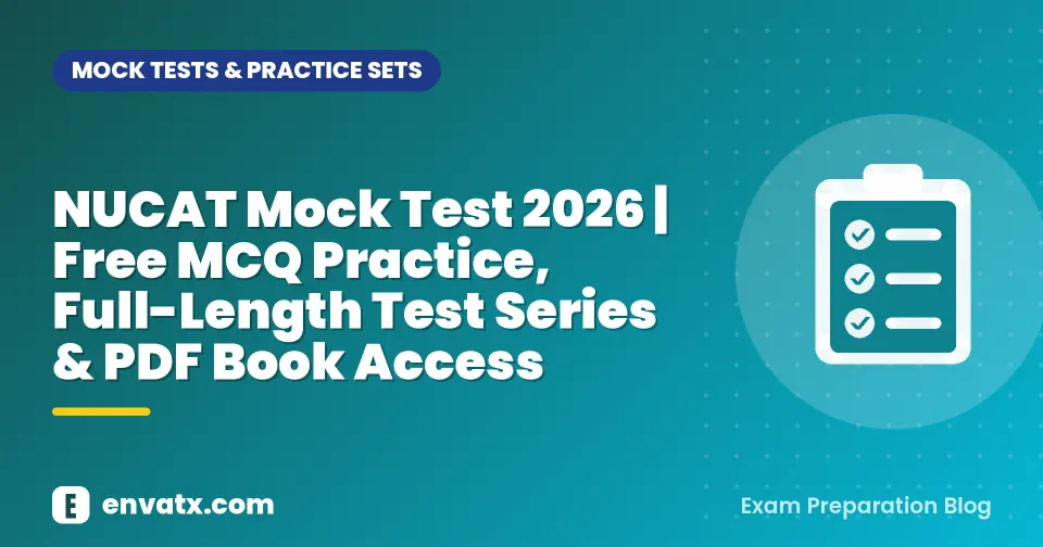 NUCAT Mock Test 2026 | Free MCQ Practice, Full-Length Test Series & PDF Book Access