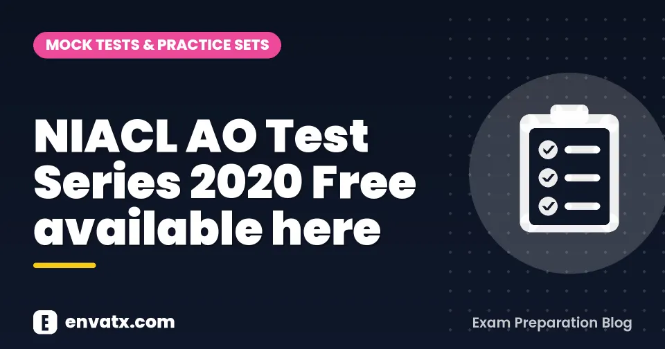 NIACL AO Test Series 2020 Free available here