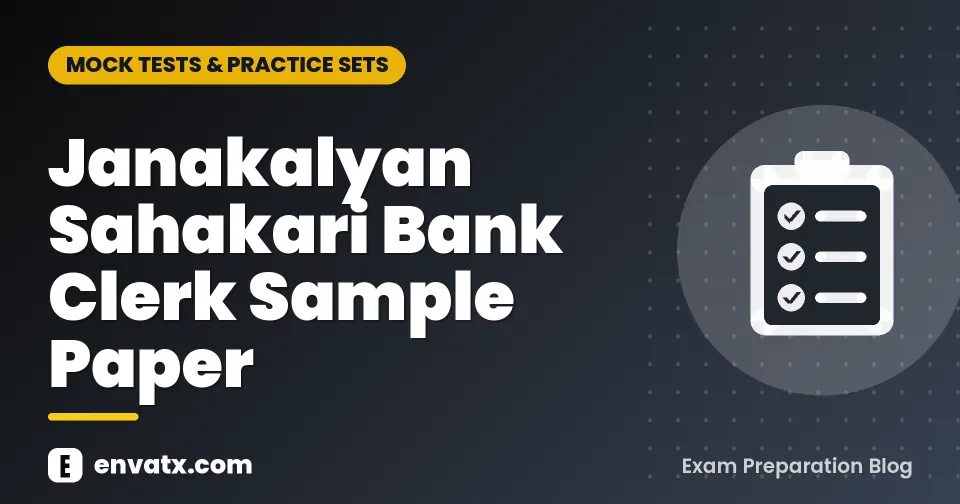 Janakalyan Sahakari Bank Clerk Sample Paper