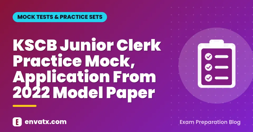 KSCB Junior Clerk Practice Mock, Application From 2022 Model Paper