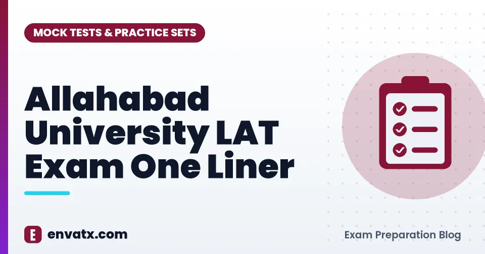 Allahabad University LAT Exam One Liner