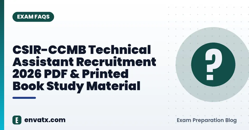 CSIR-CCMB Technical Assistant Recruitment 2026 PDF & Printed Book Study Material
