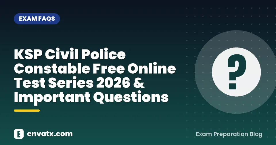 KSP Civil Police Constable Free Online Test Series 2026 & Important Questions