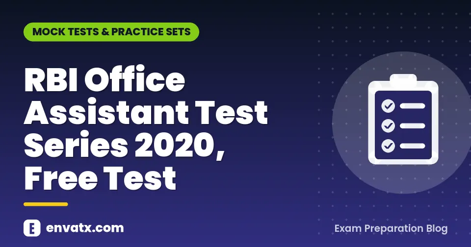RBI Office Assistant Test Series 2020, Free Test