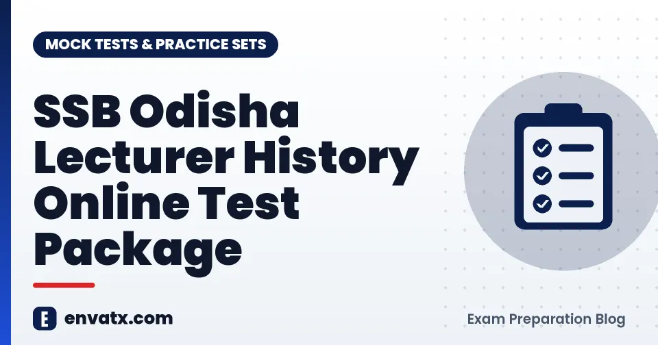 SSB Odisha Lecturer History Online Test Package