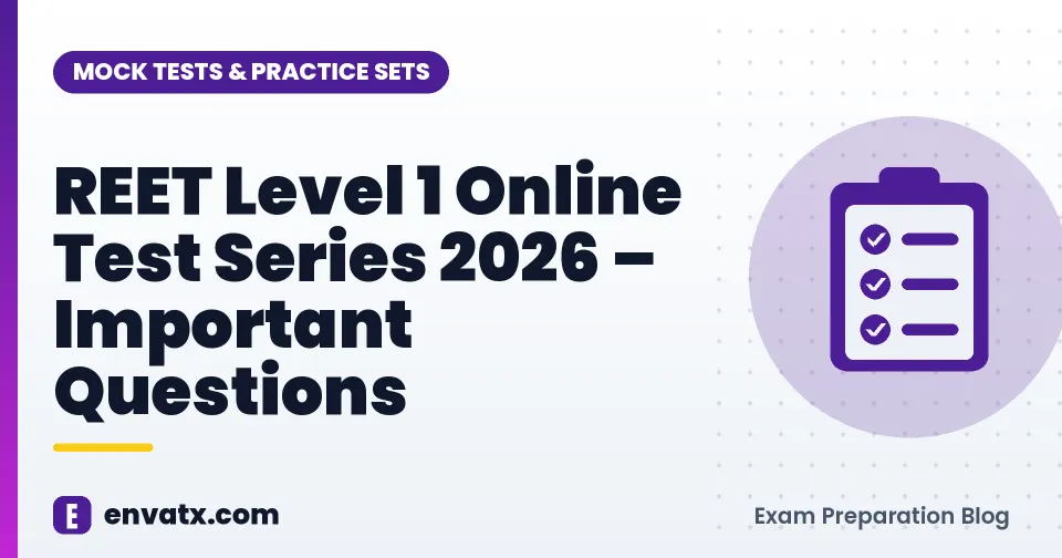 REET Level 1 Online Test Series 2026 – Important Questions