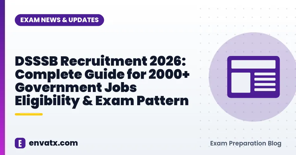 DSSSB Recruitment 2026: Complete Guide for 2000+ Government Jobs Eligibility & Exam Pattern