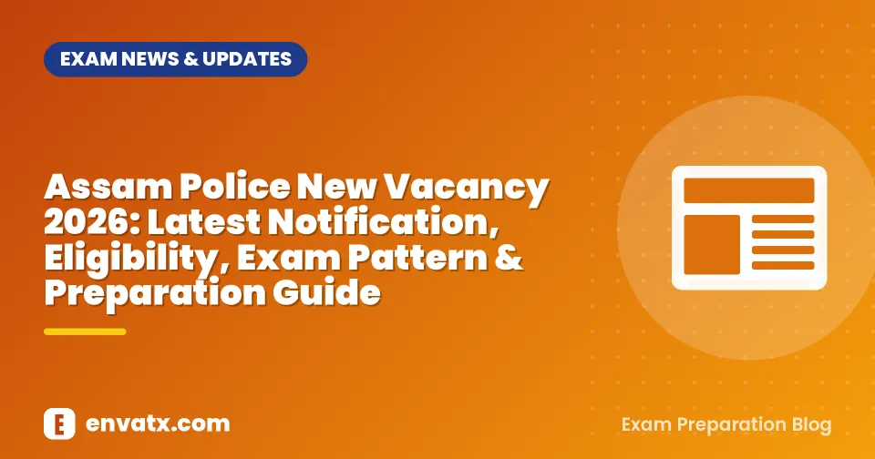Assam Police New Vacancy 2026: Latest Notification, Eligibility, Exam Pattern & Preparation Guide